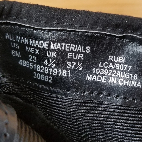 Black Faux Leather / Suede High Heel Booties 6 US Boot Side Zip NEW Jaclyn Smith - Picture 10 of 11